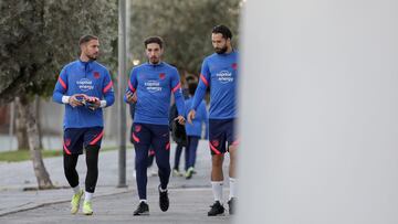 Felipe y Vrsaljko, en la sesión del Atlético.