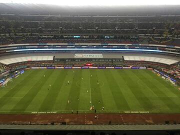 Césped del Estadio Azteca muestra mejoría