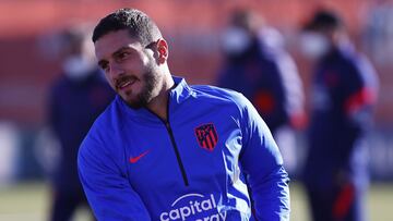 Koke, en el entrenamiento del Atl&eacute;tico