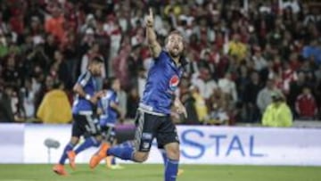 El volante marc&oacute; el penal que le dio el empate a Millonarios. 