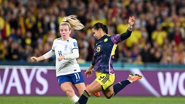 Colombia ante Inglaterra en el Mundial Femenino 2023.