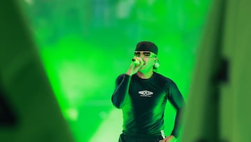 ATLANTA, GEORGIA - JUNE 20: Feid performs during the inauguration ceremony prior to CONMEBOL Copa America group A match between Argentina and Canada at Mercedes-Benz Stadium on June 20, 2024 in Atlanta, Georgia. Hector Vivas/Getty Images/AFP (Photo by Hector Vivas / GETTY IMAGES NORTH AMERICA / Getty Images via AFP)
