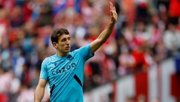 Soccer Football - LaLiga - Atletico Madrid v Real Sociedad - Metropolitano, Madrid, Spain - May 28, 2023 Real Sociedad's Mikel Oyarzabal during the warm up before the match REUTERS/Juan Medina