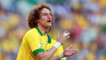 David Luiz durante el partido de Copa Confederaciones contra México.