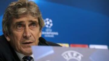 Manuel Pellegrini en la conferencia de prensa previa al duelo de Manchester City con Sevilla.