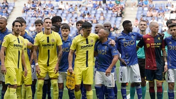 31/07/2025.- Oviedo.- FUTBOL OVIEDO. -. El Real Oviedo celebrará esta tarde en el Carlos Tartiere uno de los actos de su centenario, que se cumple el año que viene, en el que los azules disputarán un triangular ante dos equipos de máxima categoría como Villarreal y Génova y en el que se homenajeará al capitán Santi Cazorla.
Los actos arrancarán a las 19:00 horas en el Carlos Tartiere y se disputarán tres partidos de 45 minutos cada uno: el primero será el Villarreal-Génova, el segundo el Real Oviedo-Génova y el tercero el Real Oviedo-Villarreal, partido que también se dará en La Cerámica en la jornada inaugural de la primera división. EFE/Paco Paredes . El Real Oviedo celebrará esta tarde en el Carlos Tartiere uno de los actos de su centenario, que se cumple el año que viene, en el que los azules disputarán un triangular ante dos equipos de máxima categoría como Villarreal y Génova y en el que se homenajeará al capitán Santi Cazorla.
Los actos arrancarán a las 19:00 horas en el Carlos Tartiere y se disputarán tres partidos de 45 minutos cada uno: el primero será el Villarreal-Génova, el segundo el Real Oviedo-Génova y el tercero el Real Oviedo-Villarreal, partido que también se dará en La Cerámica en la jornada inaugural de la primera división. Paco Paredes