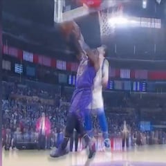 El doble tapón de Luka Doncic a LeBron James