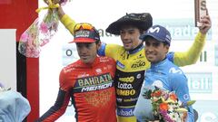 07/04/18 CICLISMO VUELTA AL PAIS VASCO 2018
 QUINTA ETAPA Itzulia 2018
 ENRIC MAS NICOLAU , MIKEL LANDA y JON IZAGUIRRE en el podio