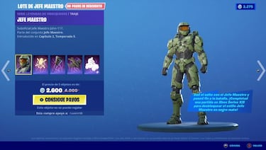 Fortnite: skin Jefe Maestro/Master Chief de Halo ya disponible; precio y contenidos
