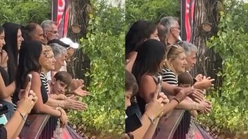 El emotivo festejo de Antonela en el partido de Thiago Messi