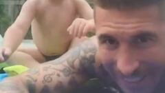 Sergio Ramos ha publicado un v&iacute;deo en su cuenta de Instagram junto a su hijo mayor, Sergio Ramos Jr. en la piscina.
 @sr4oficial