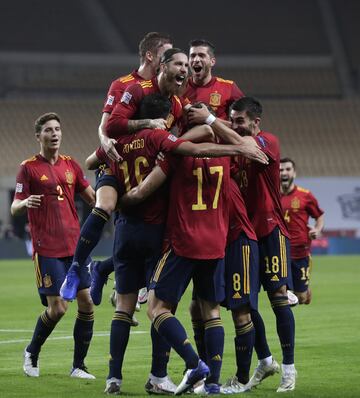 3-0. Rodrigo Hernández celebró el tercer gol.