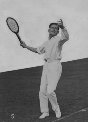 Henri Cochet en Wimbledon 1927.