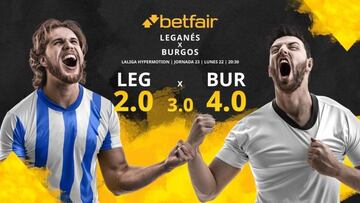 CD Leganés vs. Burgos CF: horario, TV, estadísticas, clasificación y pronósticos