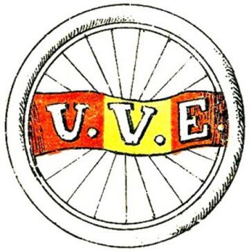 Logo de la Unión Velocipédica Española de los años 1895 a 1896.