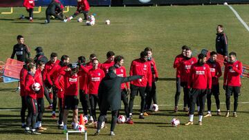 Entrenamiento del Atlético de Madrid.