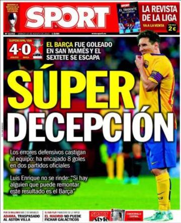 Portadas de la prensa deportiva