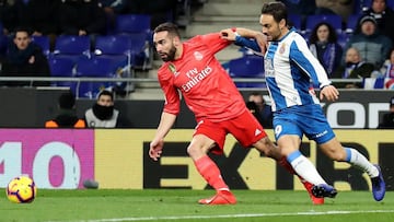 27/01/19  PARTIDO PRIMERA DIVISION 
 ESPANYOL - REAL MADRID 
 SERGIO GARCIA DANI CARVAJAL