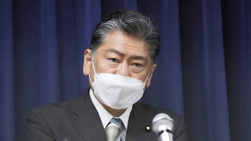 The Japanese Minister of Justice at the press conference for the execution of Tomohiro Kato