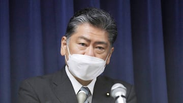 The Japanese Minister of Justice at the press conference for the execution of Tomohiro Kato