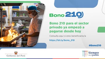 Bono 210 soles: así es el cronograma de pago para trabajadores del sector privado