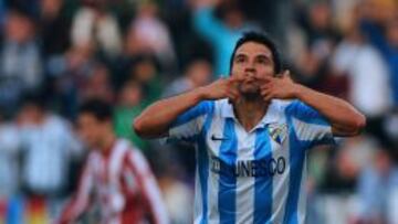 Saviola durante su etapa en el M&aacute;laga.