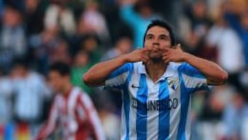 Saviola durante su etapa en el M&aacute;laga.