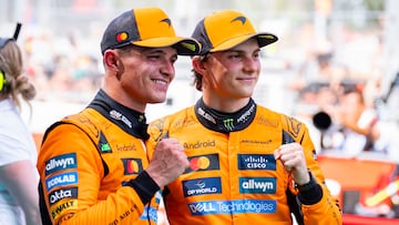 Oscar Piastri y Lando Norris, pilotos de McLaren en F1.