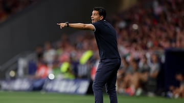 Soccer Football - LaLiga - Atletico Madrid v Girona - Civitas Metropolitano, Madrid, Spain - August 25, 2024 Girona coach Michel reacts REUTERS/Isabel Infantes