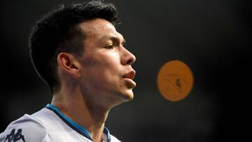 'Chucky' Lozano no pudo brillar en el empate del Napoli