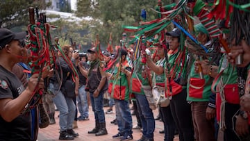 Minga indígena en Bogotá pide acciones al Gobierno en el Cauca