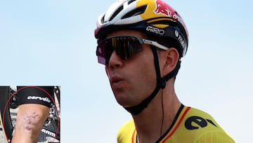 Van Aert, en una salida del Giro.