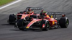 Sainz pelea con Leclerc en Monza.