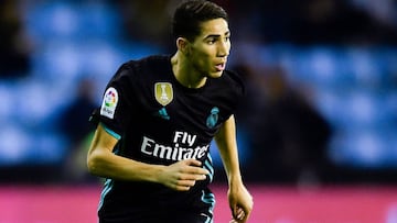 Achraf, en el partido contra el Celta.