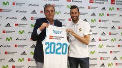 03/07/18 RUEDA DE PRENSA RENOVACION DE RUDY FERNANDEZ CON EL REAL MADRID DE BALONCESTO JUAN CARLOS SANCHEZ DIRECTOR REAL MADRID BALONCESTO