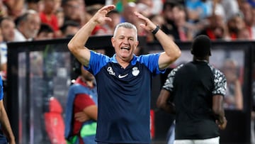 Javier Aguirre en la victoria del Mallorca ante el Rayo.