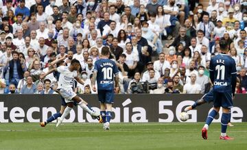 Rodrygo marca el 1-0 al Espanyol. 