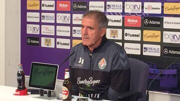 Paco Herrera en rueda de prensa previa a la sexta jornada en Lugo