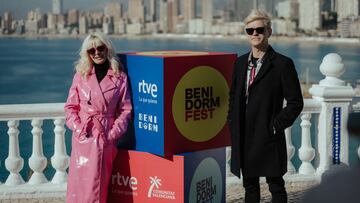 El grupo Nebulossa posa durante una rueda de prensa de los finalistas del Benidorm Fest 2024, en el Mirador del Castillo, a 2 de febrero de 2024, en Benidorm, Alicante, Comunidad Valenciana (España). El pasado 31 de enero se celebró la primera semifinal del Benidorm Fest y ayer, 1 de febrero, se celebró la segunda. Los ocho finalistas optarán a representar a España en el Festival de Eurovisión 2024 en la final de mañana, 3 de febrero. El ganador del Benidorm Fest saldrá de un sistema de votación mixto entre jurado profesional (nacional e internacional), televoto y jurado demoscópico. La 68ª edición de Eurovisión tiene lugar en Malmö el próximo mes de mayo.
02 FEBRERO 2024;EUROVISIÓN;BENIDORM FEST;CONCURSO;MÚSICA;ARTISTAS
Roberto Plaza / Europa Press
02/02/2024