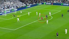 El extraño gesto que hizo Munuera Montero justo en el momento del penalti no pitado de Lunin