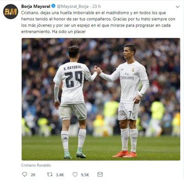 As se ha despedido la plantilla del Madrid de Cristiano Ronaldo