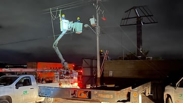 CFE: tras paso del huracán “Rick” se restableció el suministro eléctrico al 98% de los usuarios afectados