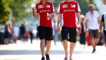 Vettel y Raikkonen.