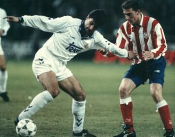 Imagen de Michel jugando contra el Atlético de Madrid.