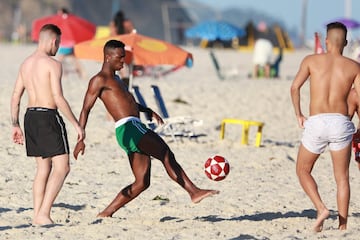 Vinicius having holiday fun on the Rio beaches