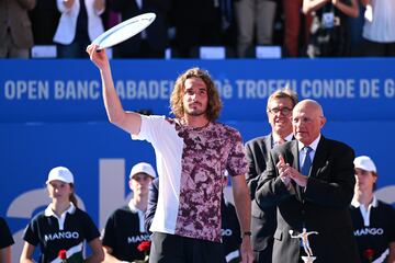 Victoria de Carlos Alcaraz sobre Stefanos Tsitsipas en la final del Conde de God¨® 2023.