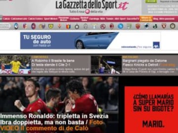 Portadas de la prensa extranjera