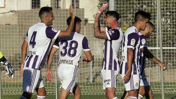 06/08/2021. VALLADOLID. PHOTOGENIC. REAL VALLADOLID AMOREBIETA
GOL DE KIKO OLIVAS