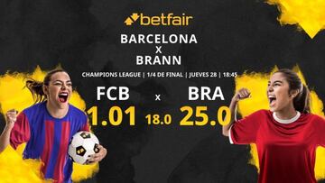 FC Barcelona Femenino vs. SK Brann Femenino: horario, TV, estadísticas, cuadro y pronósticos