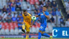    (L-R), Rafael Carioca of Tigres e Ivan Morales of Cruz Azul during the game Cruz Azul vs Tigres UANL, corresponding to the first leg match of Quarterfinals, Torneo Clausura Grita Mexico C22 of the BBVA MX League, at Azteca Stadium, on May 12, 2022.

<br><br>

(I-D), Rafael Carioca de Tigres e Ivan Morales  de Cruz Azul  durante el partido Cruz Azul vs Tigres UANL, correspondiente al partido de Ida de Cuartos de Final del Torneo Clausura Grita Mexico C22 de la Liga BBVA MX, en el Estadio Azteca, el 12 de Mayo de 2022.